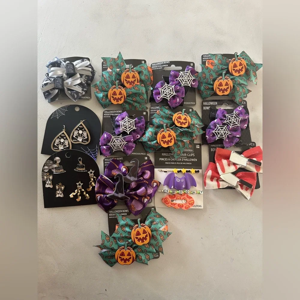 Bundle / Halloween Themed Kids Hair Accessories‎ Set